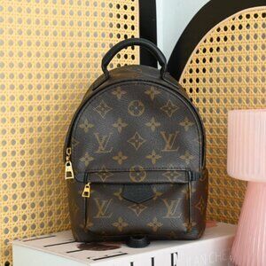 Brown small backpack purse